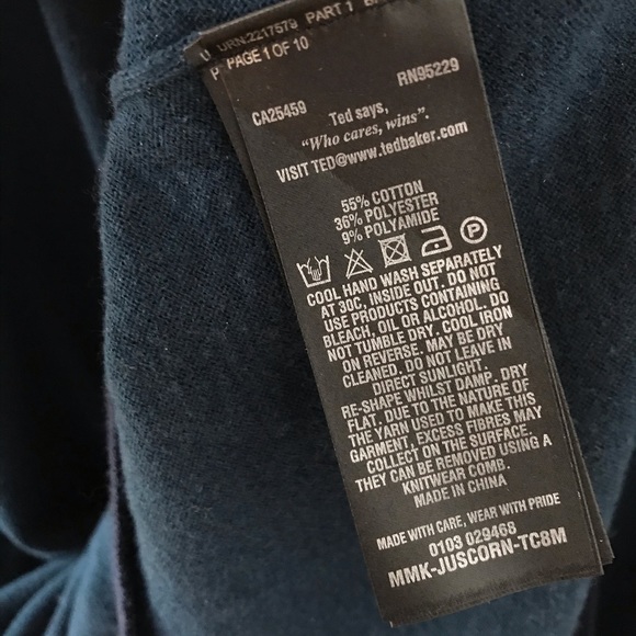 Ted Baker dark teal and navy knit sweater - Picture 9 of 11